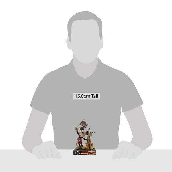 Mickey and Pluto Patriotic Figurine (A Banner Day) - Olleke Wizarding Shop Amsterdam Brugge London