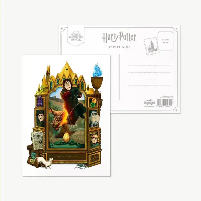 Harry Potter Magical Moments 'Accio Firebolt!' Single Postcard - Olleke Wizarding Shop Amsterdam