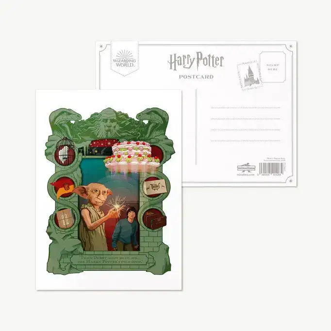 Harry Potter Magical Moments 'Then Dobby must do it, sir' Single Postcard - Olleke Wizarding Shop Amsterdam