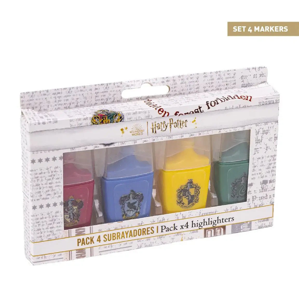 Harry Potter fluor markers pack x4 - Olleke Wizarding Shop Amsterdam