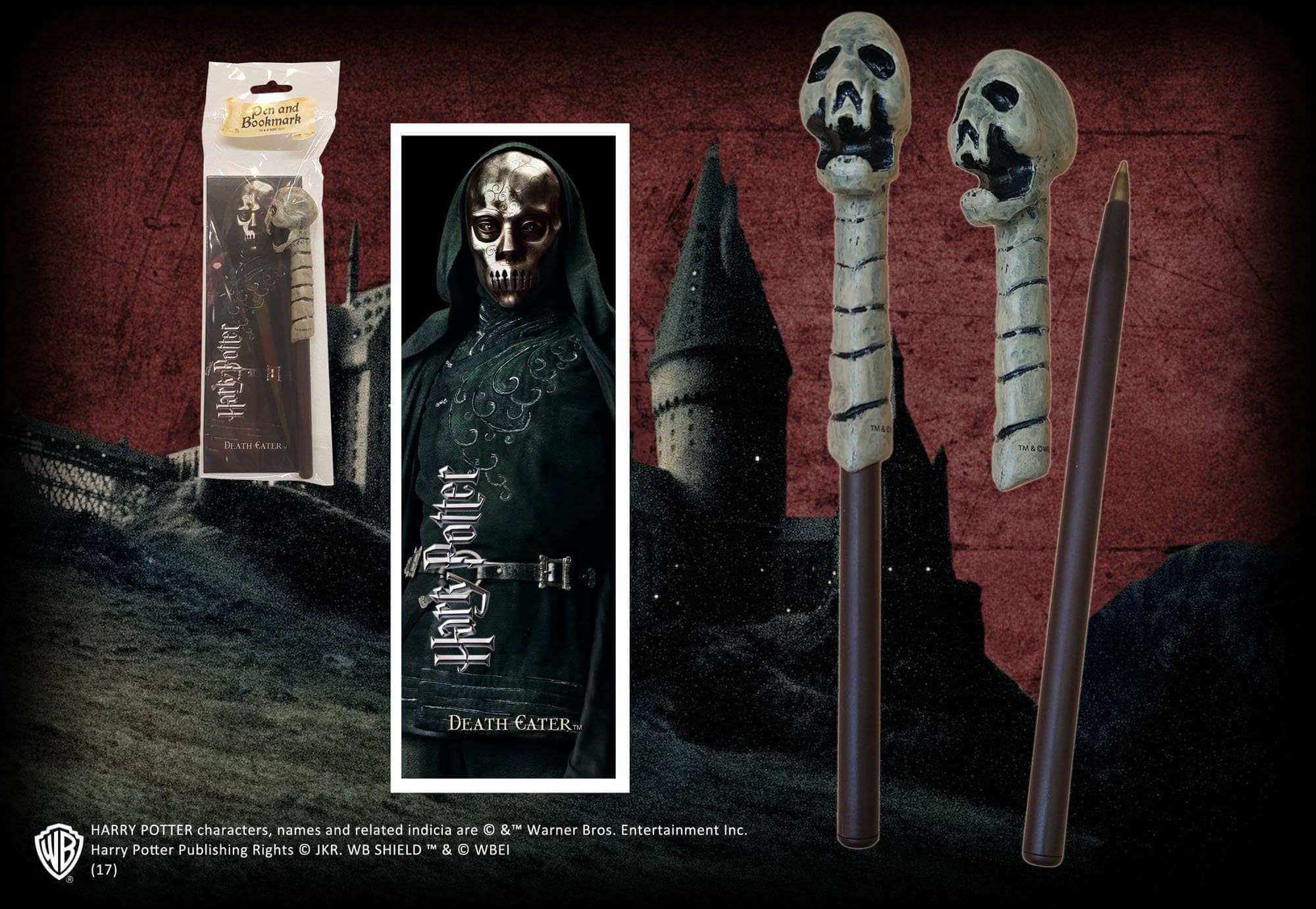 Death Eater Wand Pen and Bookmark – Skull - Olleke Wizarding Shop Amsterdam Brugge London