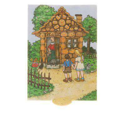 Hansel and Gretel slide card - Olleke Wizarding Shop Amsterdam Brugge London