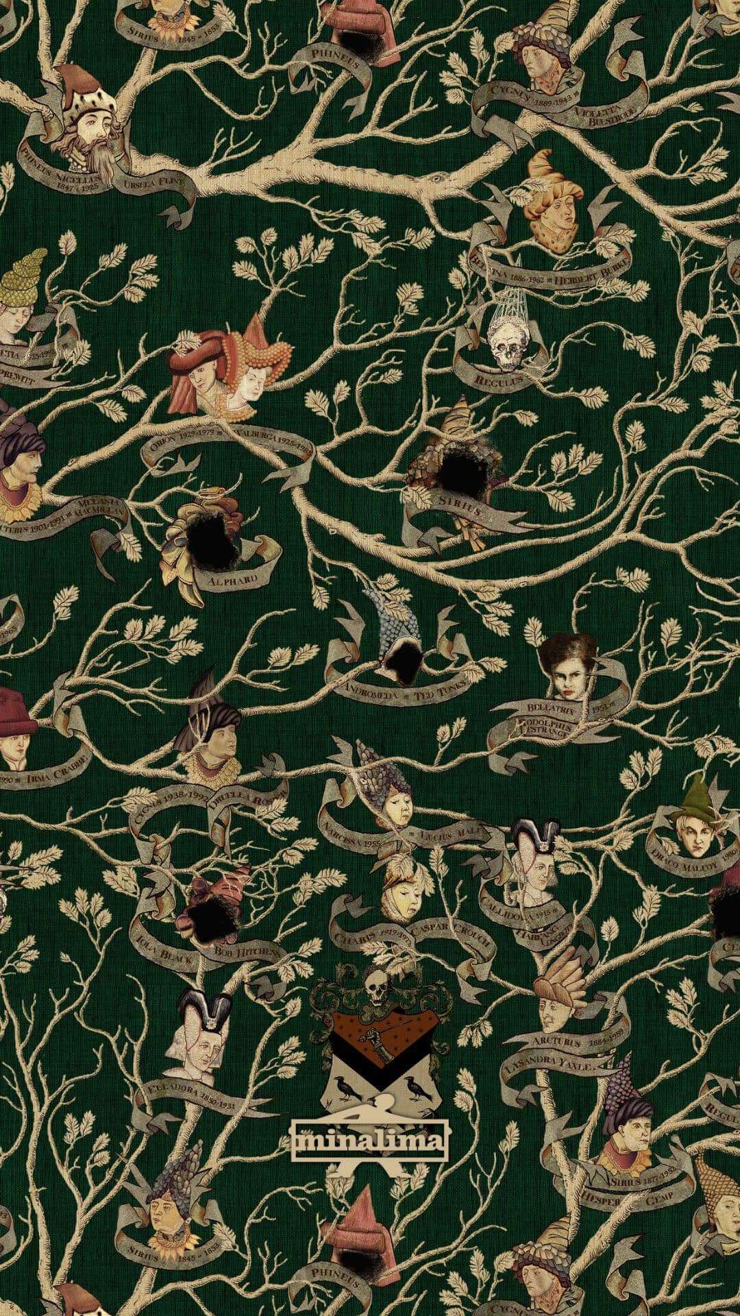 Black Family Tapestry Wallpaper - Olleke Wizarding Shop Amsterdam Brugge London