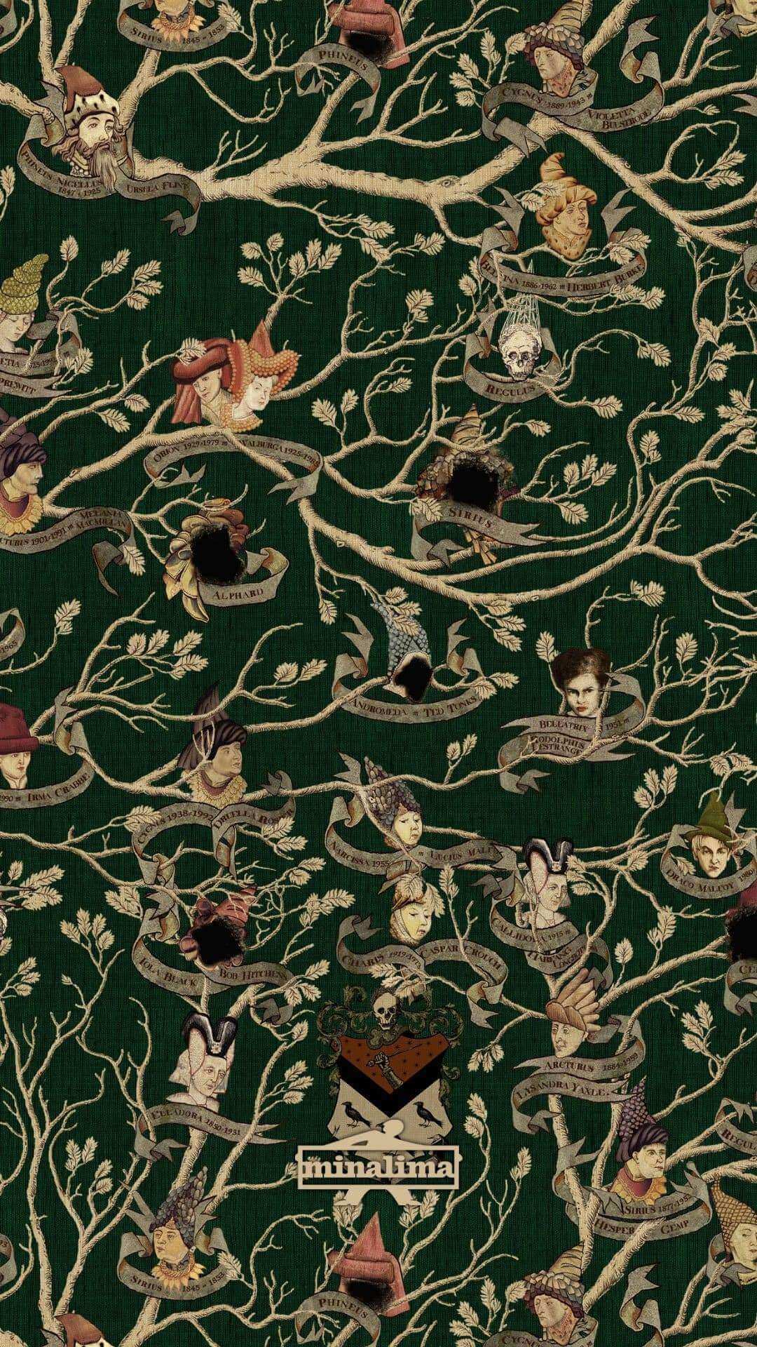 Black Family Tapestry Wallpaper - Olleke Wizarding Shop Amsterdam Brugge London