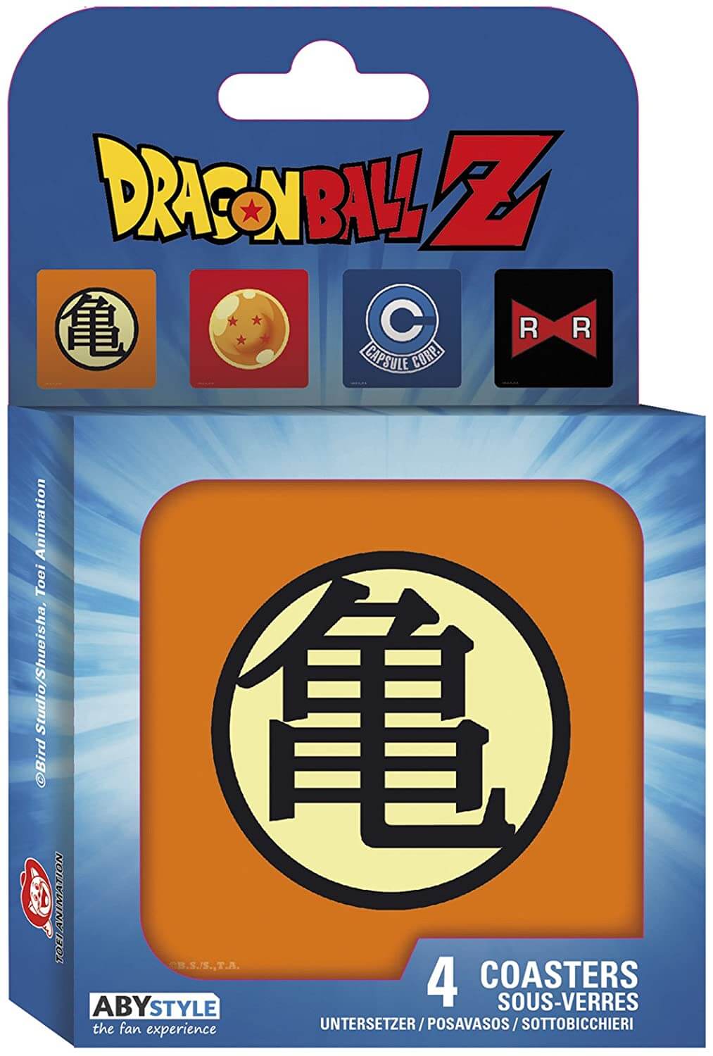 Dragonball Z Set of 4 Coasters - Olleke Wizarding Shop Amsterdam Brugge London