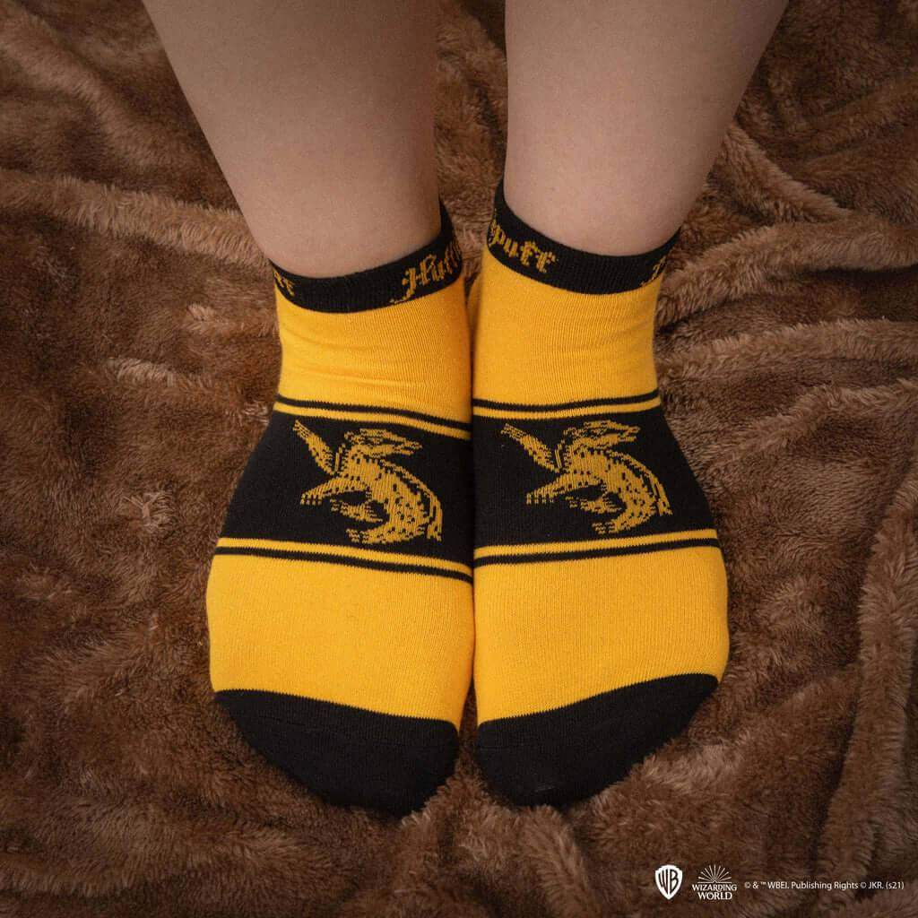 Harry Potter Set of 3 Ankle Socks - Hufflepuff - Olleke Wizarding Shop Amsterdam Brugge London