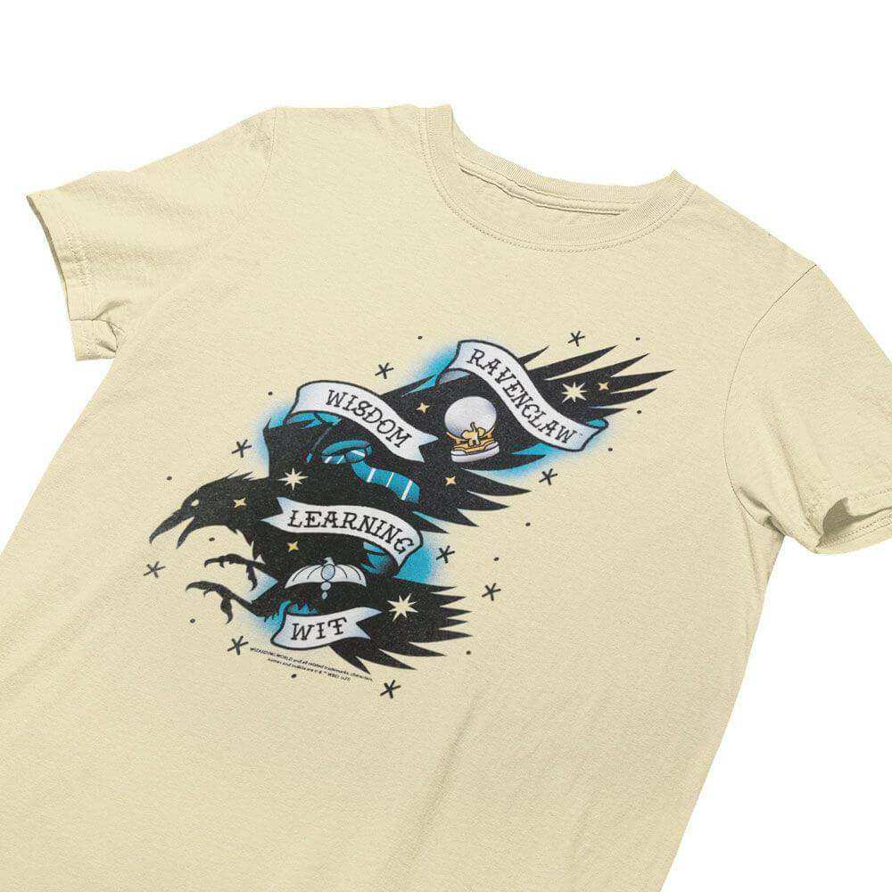 Harry Potter Tattoo Ravenclaw House T-Shirt Natural - Olleke Wizarding Shop Amsterdam Brugge London
