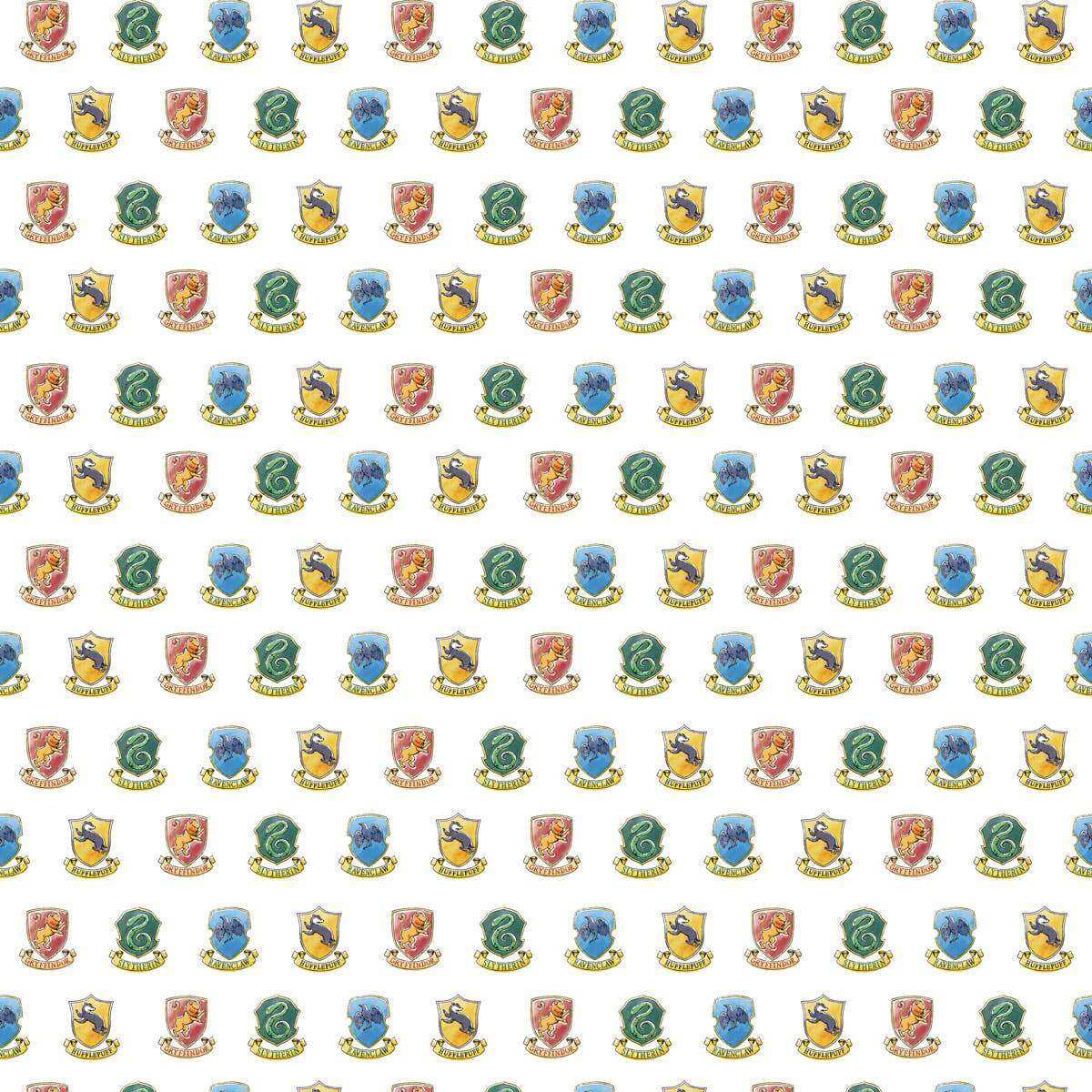 Harry Potter Watercolor House Crests Double Sided Embellished Paper - Olleke Wizarding Shop Amsterdam Brugge London