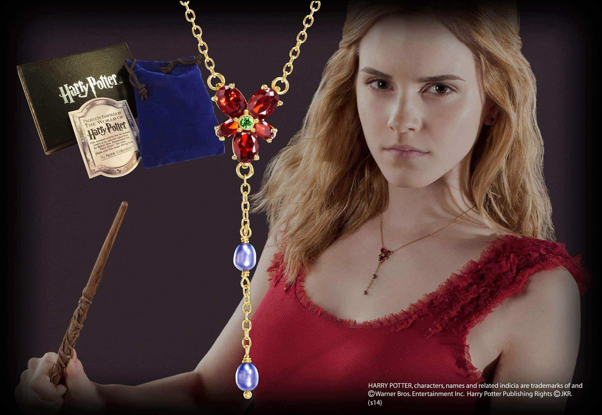 Hermione’s Red Crystal Necklace Costume - Olleke Wizarding Shop Amsterdam Brugge London