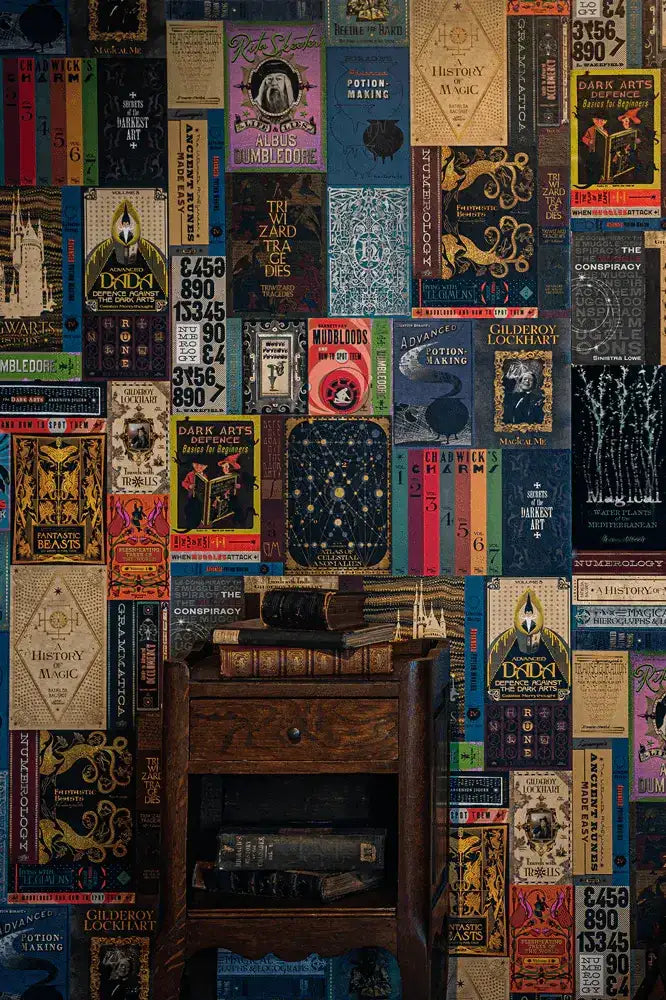 Hogwarts Library Book Covers Wallpaper - Olleke Wizarding Shop Amsterdam Brugge London