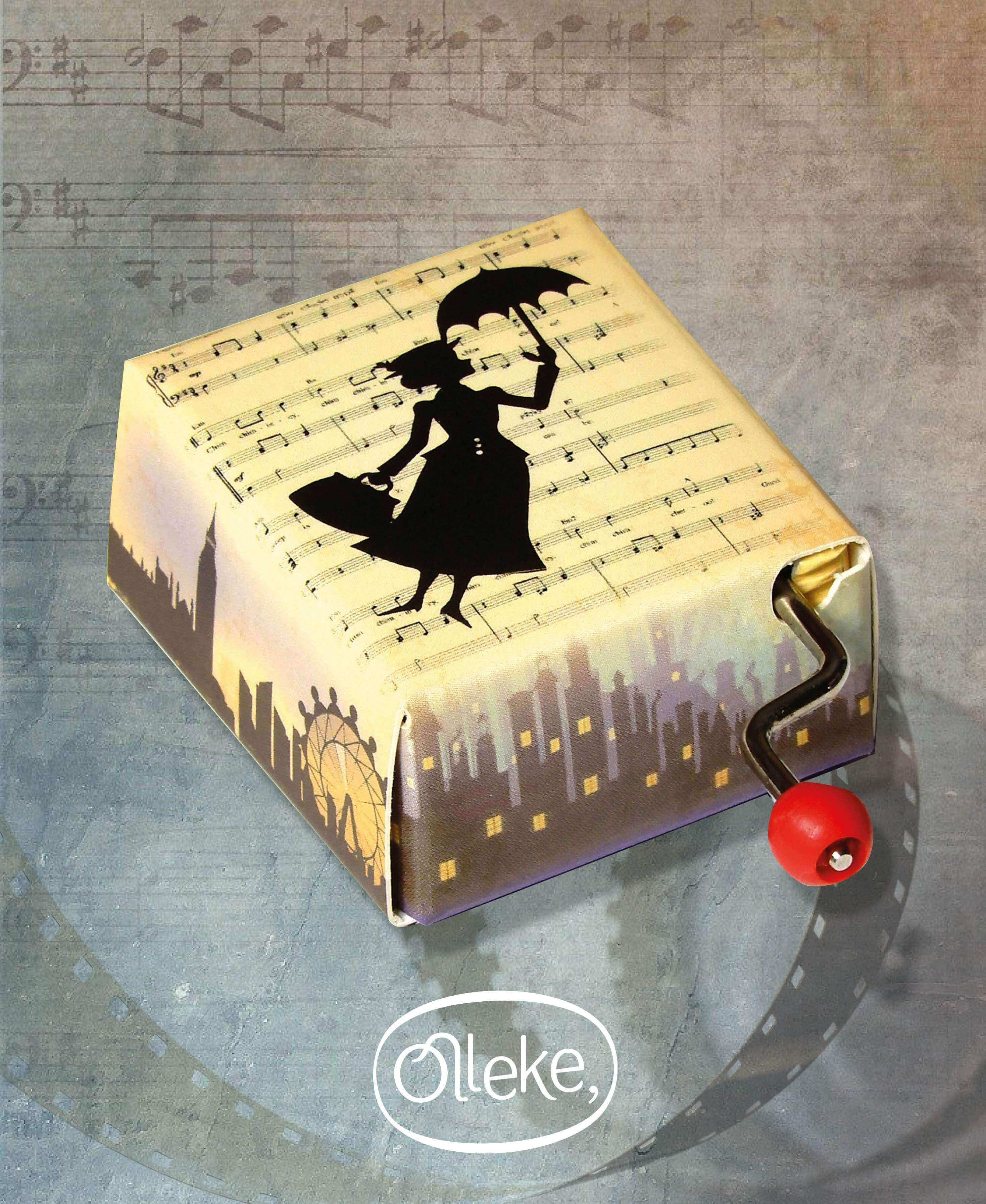 Mary Poppins Hand Crank Music Box - Olleke Wizarding Shop Amsterdam Brugge London