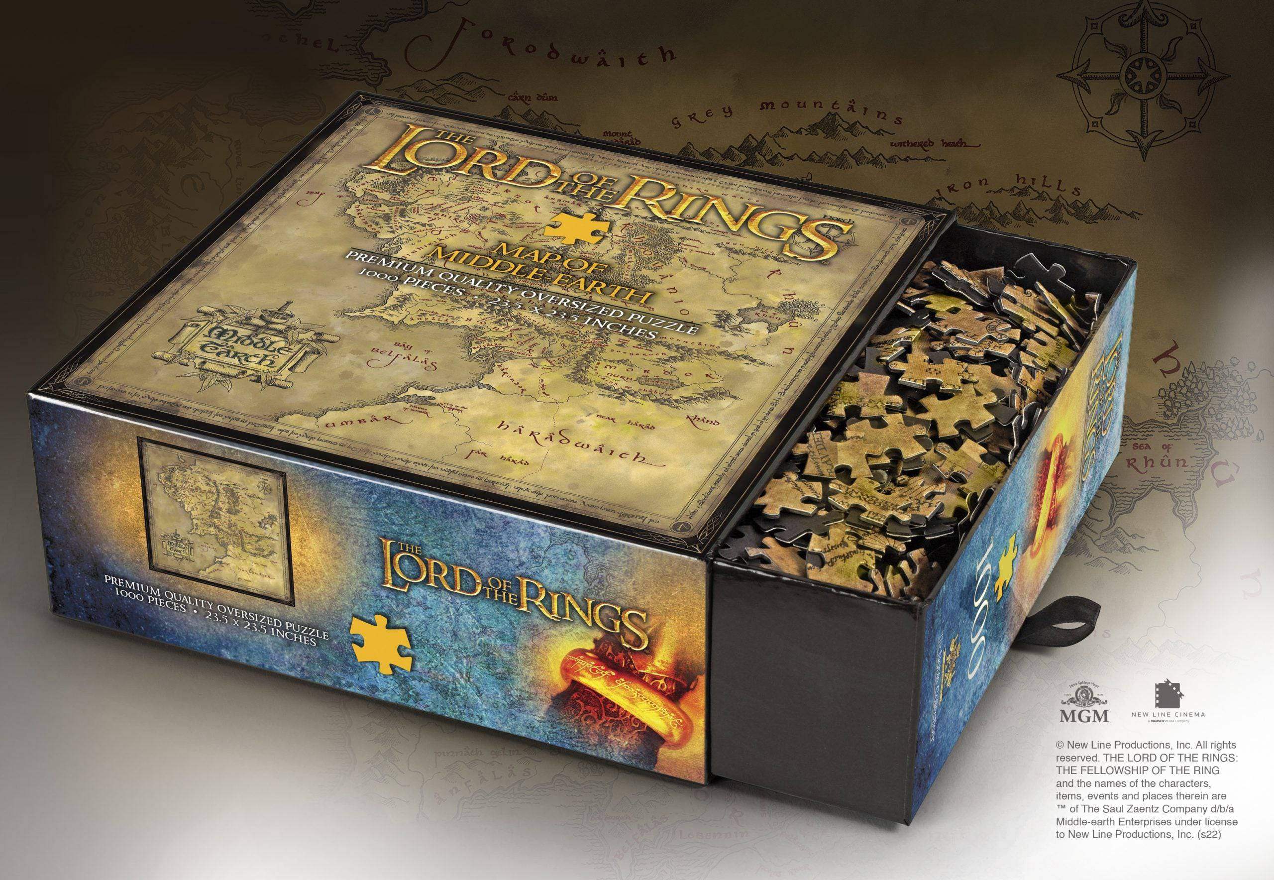 Map of Middle-earth 1000pc Jigsaw Puzzle - Olleke Wizarding Shop Amsterdam Brugge London