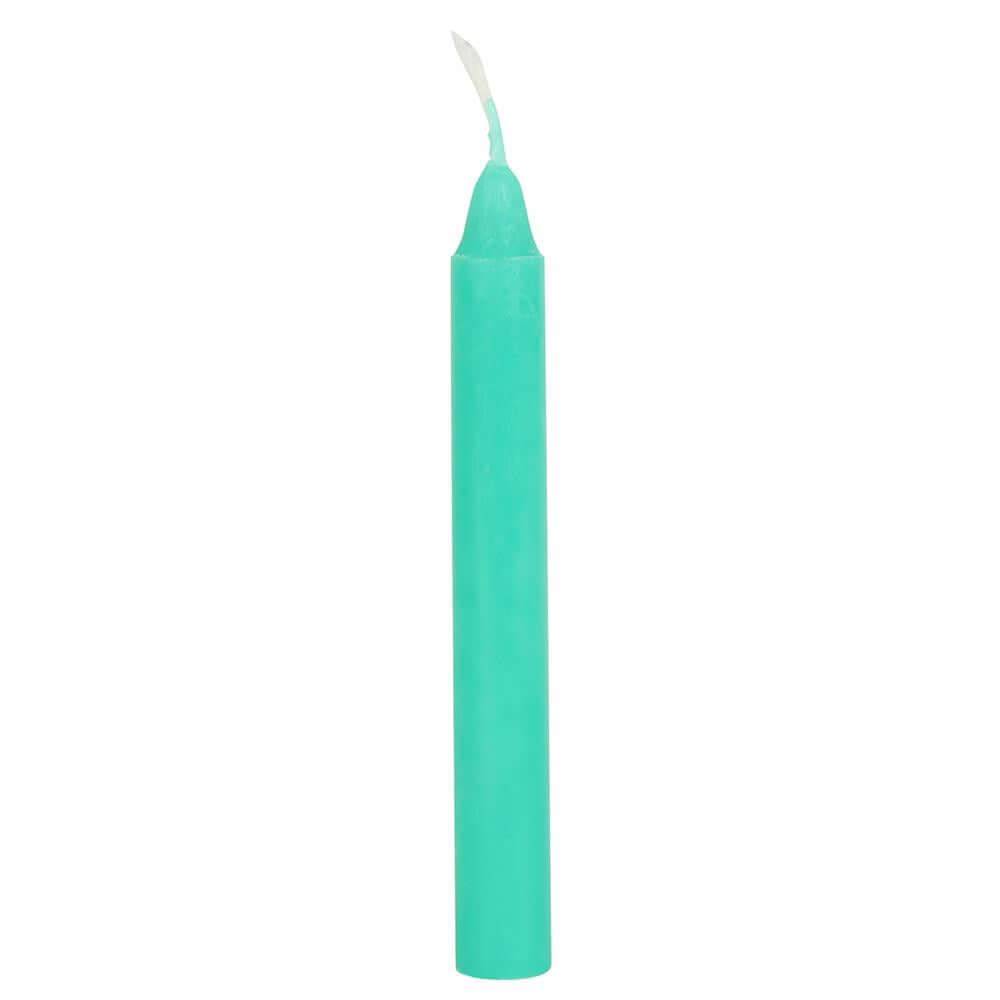 Spell Candles Pack of 12 Green - Luck - Olleke Wizarding Shop Amsterdam Brugge London