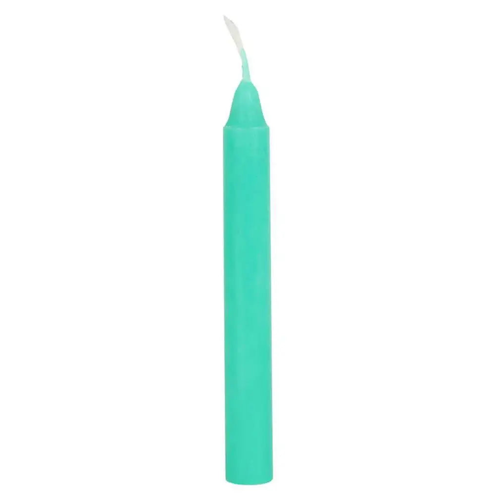 Spell Candles Pack of 12 Green - Luck - Olleke Wizarding Shop Amsterdam Brugge London