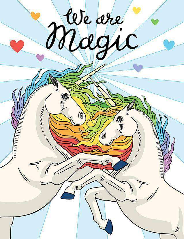 We Are Magic Unicorns Valentine's Day Love Card - Olleke Wizarding Shop Amsterdam Brugge London
