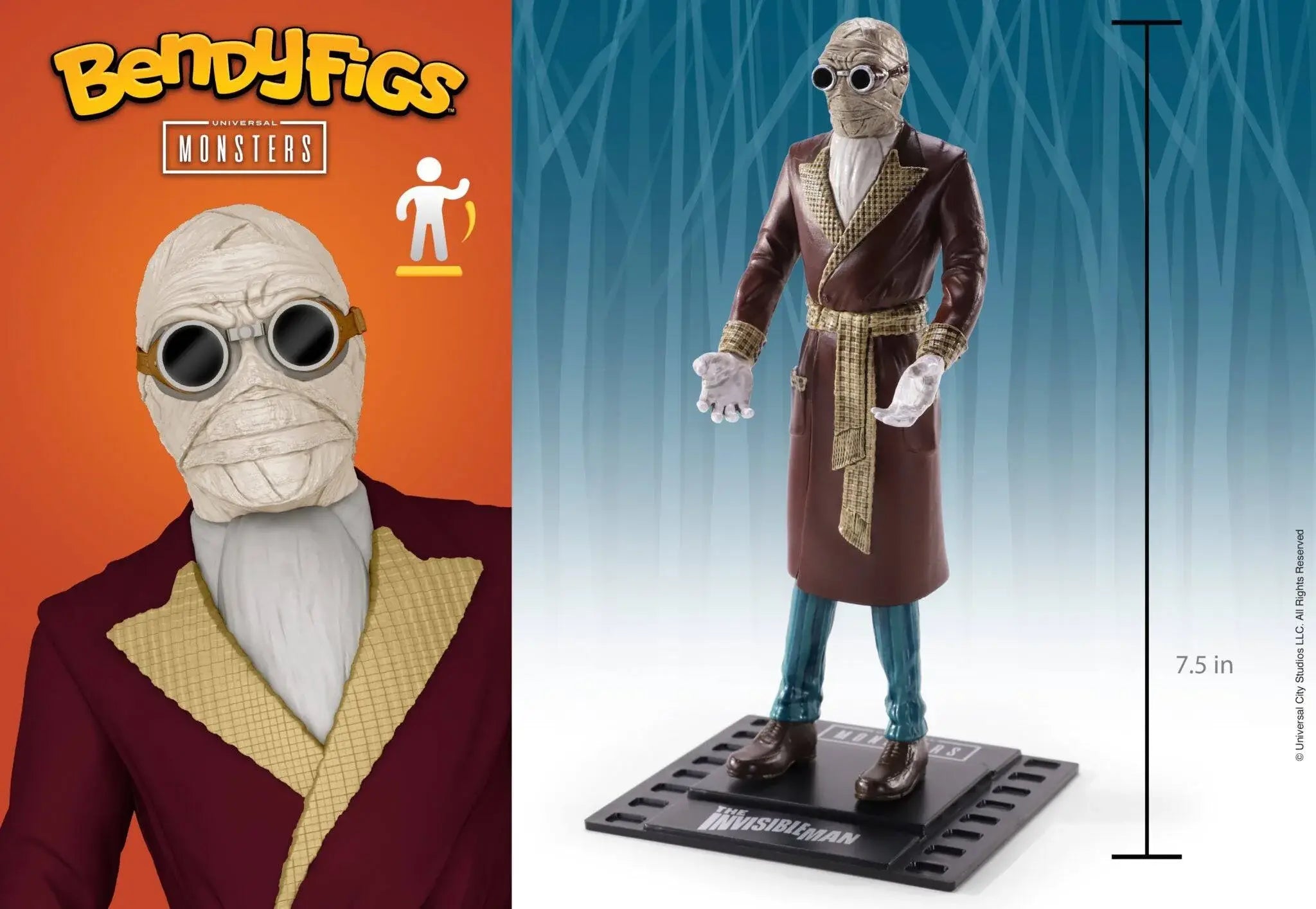 Universal Bendyfigs Bendable Figure Invisible Man - Olleke Wizarding Shop Amsterdam Brugge London