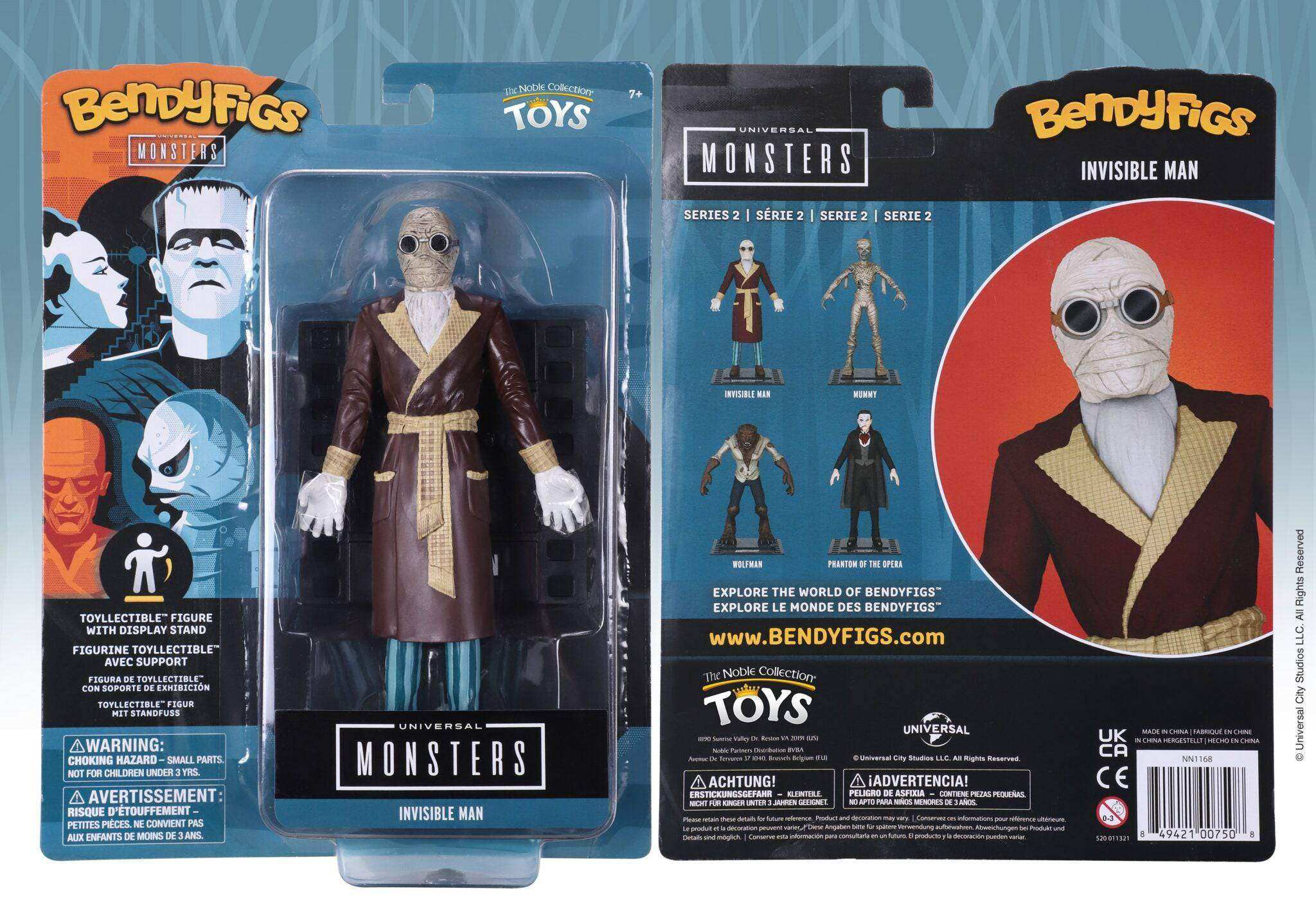 Universal Bendyfigs Bendable Figure Invisible Man - Olleke Wizarding Shop Amsterdam Brugge London