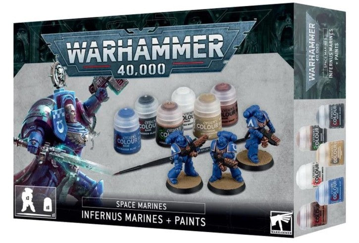 Warhammer 40K Infernus Marines + Paints - Olleke Wizarding Shop Amsterdam