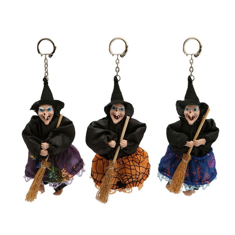 Witch on broom keychain - Olleke Wizarding Shop Amsterdam