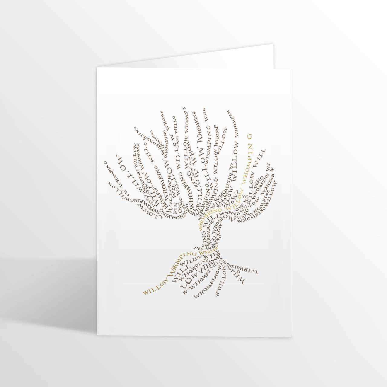 Whomping Willow Foiled NoteCard - Olleke Wizarding Shop Amsterdam Brugge London