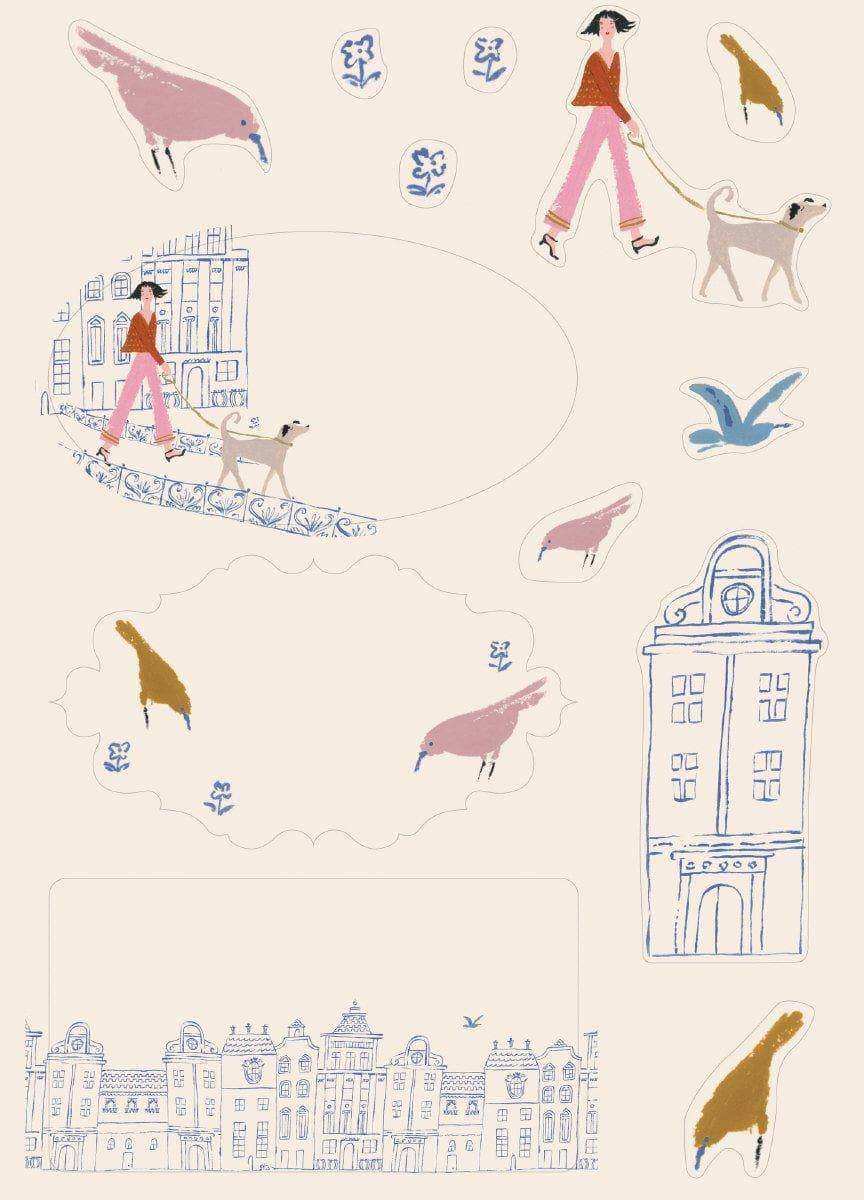 Walk This Way Writing Paper Set - Olleke Wizarding Shop Amsterdam Brugge London