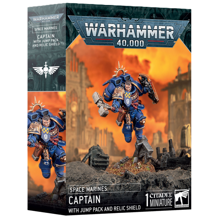 Warhammer 40K - Captain With Jump Pack & Relic Shield Space Marine - Olleke Wizarding Shop Amsterdam