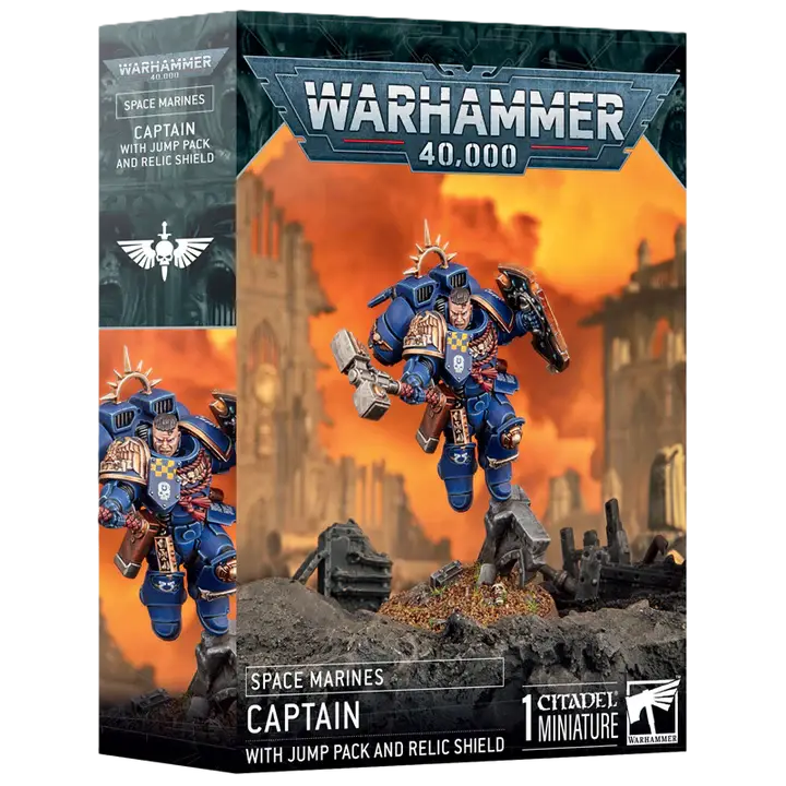 Warhammer 40K - Captain With Jump Pack & Relic Shield Space Marine - Olleke Wizarding Shop Amsterdam