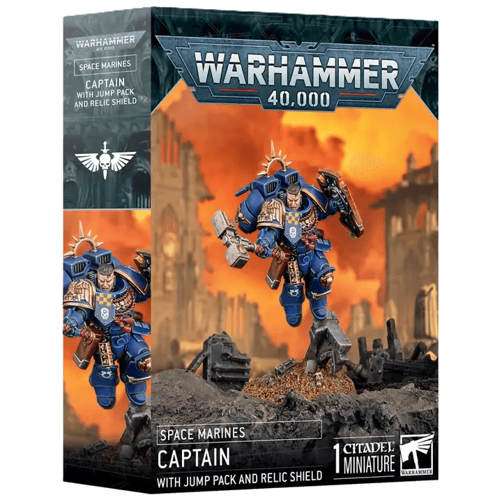 Warhammer 40K - Captain With Jump Pack & Relic Shield Space Marine - Olleke Wizarding Shop Amsterdam