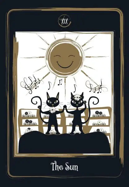 Golden Black Cat Tarot Cards - Olleke Wizarding Shop Amsterdam