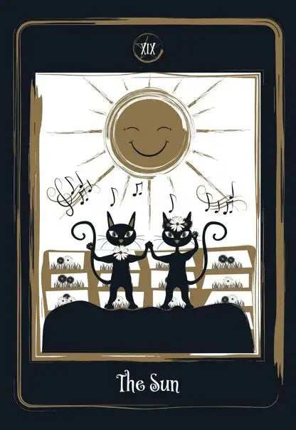 Golden Black Cat Tarot Cards - Olleke Wizarding Shop Amsterdam