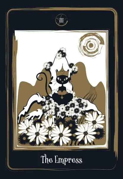 Golden Black Cat Tarot Cards - Olleke Wizarding Shop Amsterdam