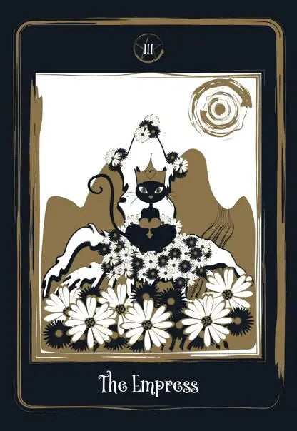 Golden Black Cat Tarot Cards - Olleke Wizarding Shop Amsterdam