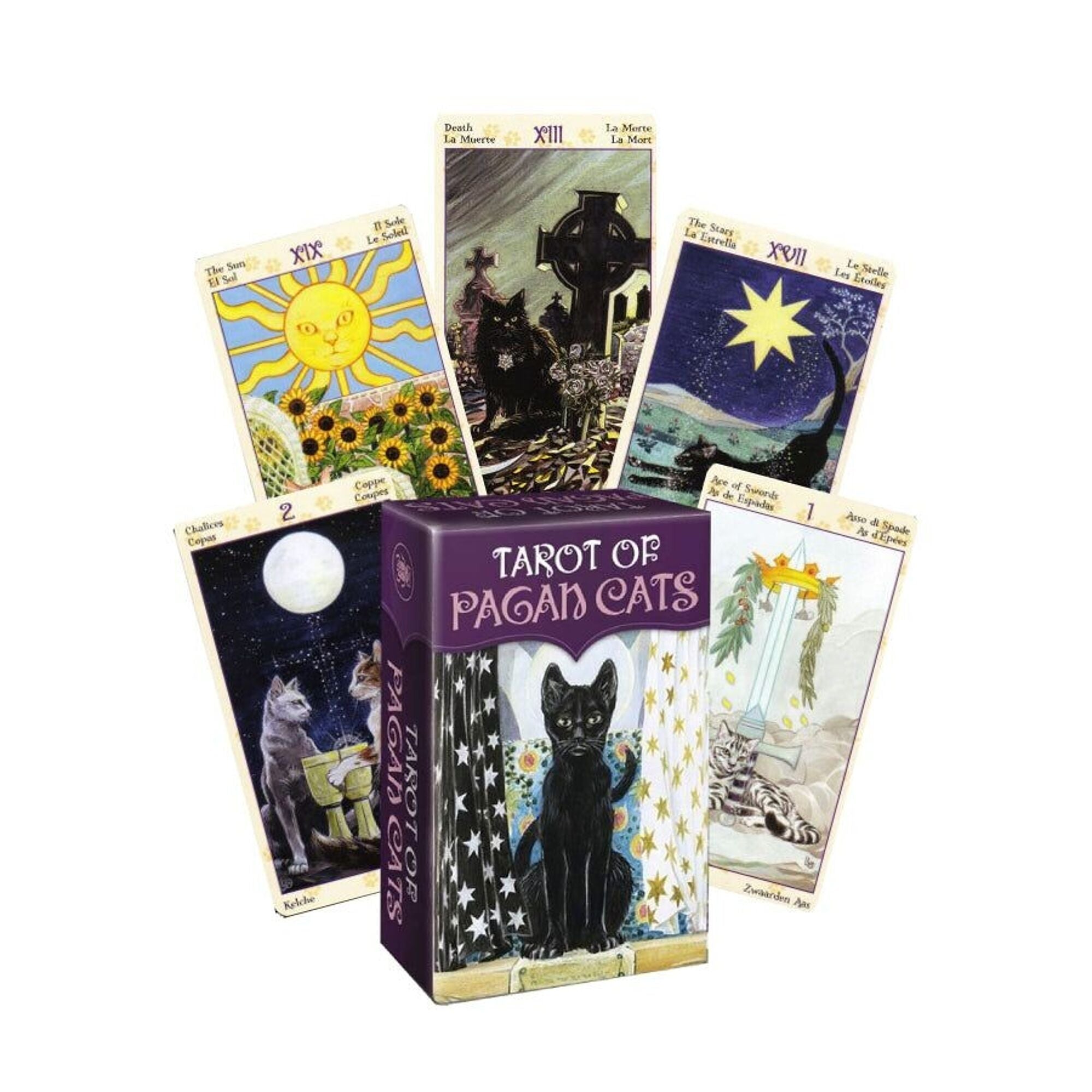 Tarot Of Pagan Cats Mini Deck - Olleke Wizarding Shop Amsterdam