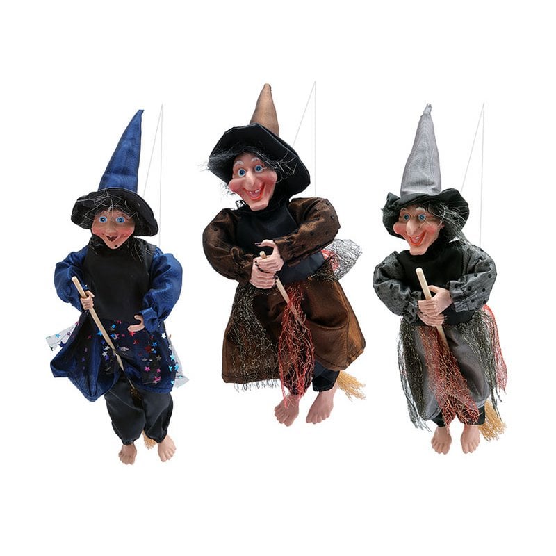 Witch on broom figurine - Olleke Wizarding Shop Amsterdam