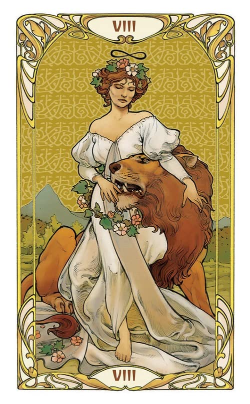 Golden Art Nouveau Tarot Mini deck - Olleke Wizarding Shop Amsterdam
