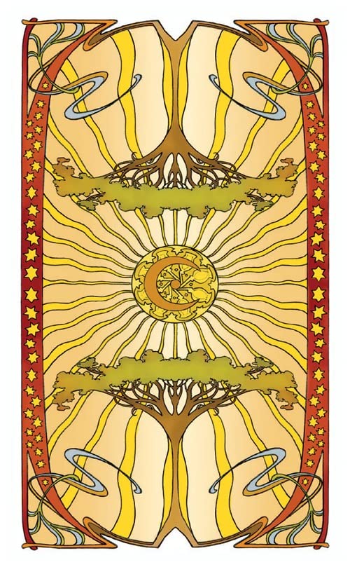 Golden Art Nouveau Tarot Mini deck - Olleke Wizarding Shop Amsterdam