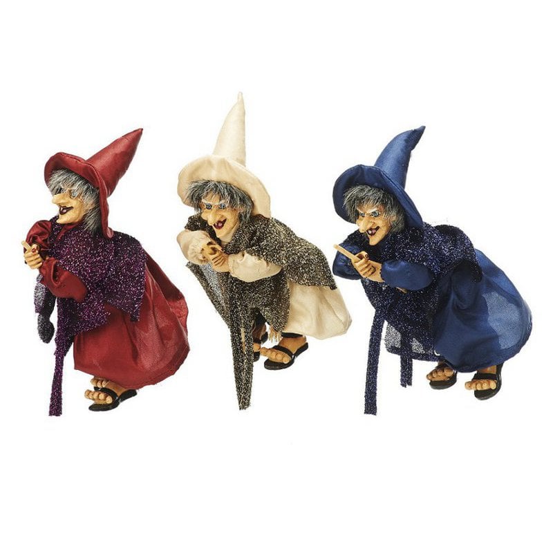 Witch on broom standing - Olleke Wizarding Shop Amsterdam