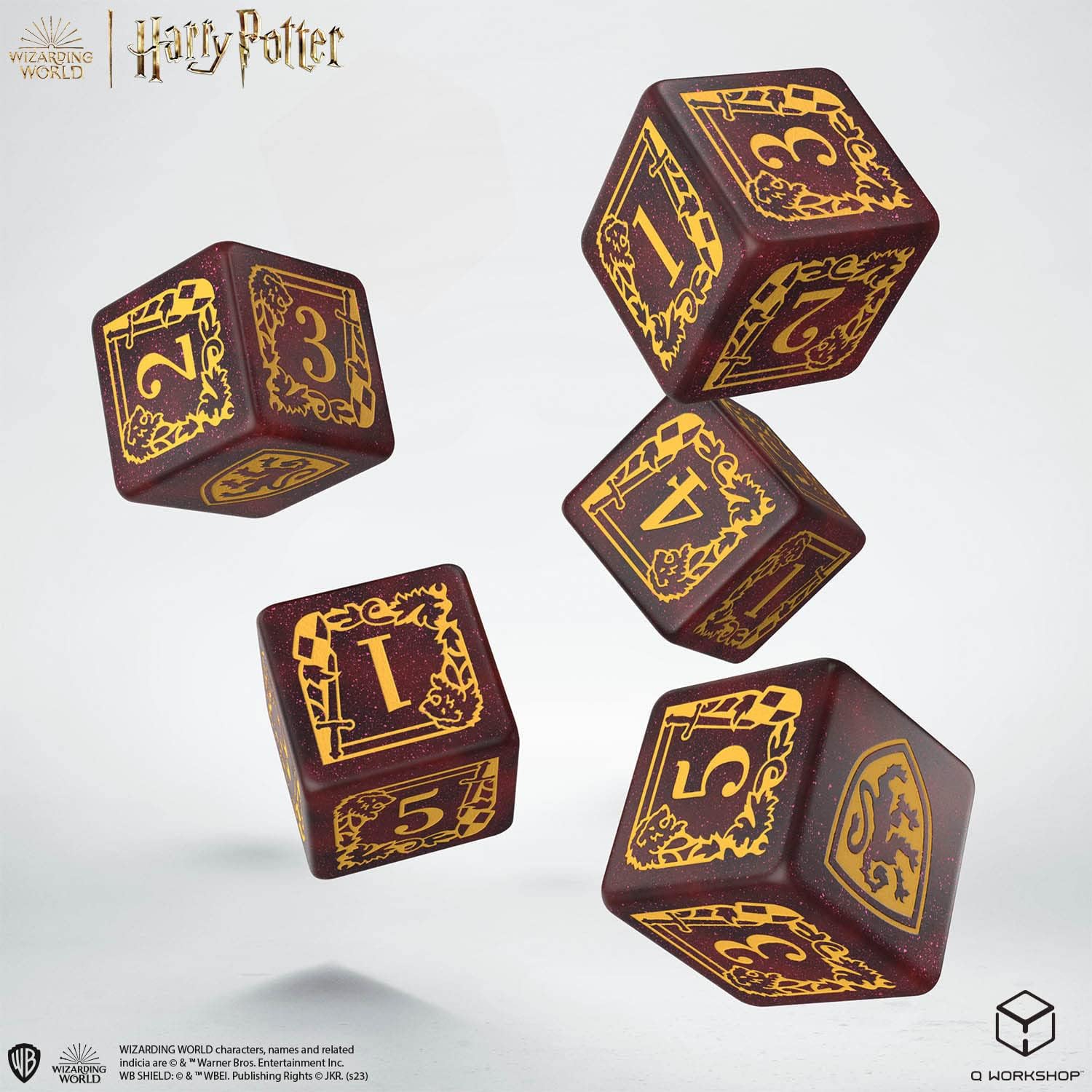 Harry Potter Gryffindor Dice & Pouch - Olleke Wizarding Shop Amsterdam