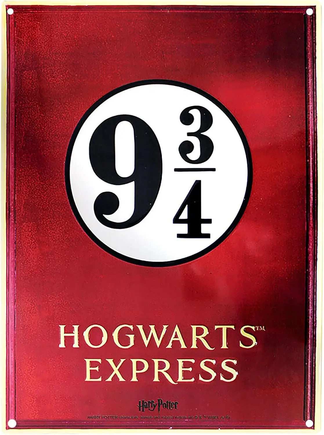 Harry Potter Metal plate Platform 9 3/4 - Olleke Wizarding Shop Amsterdam