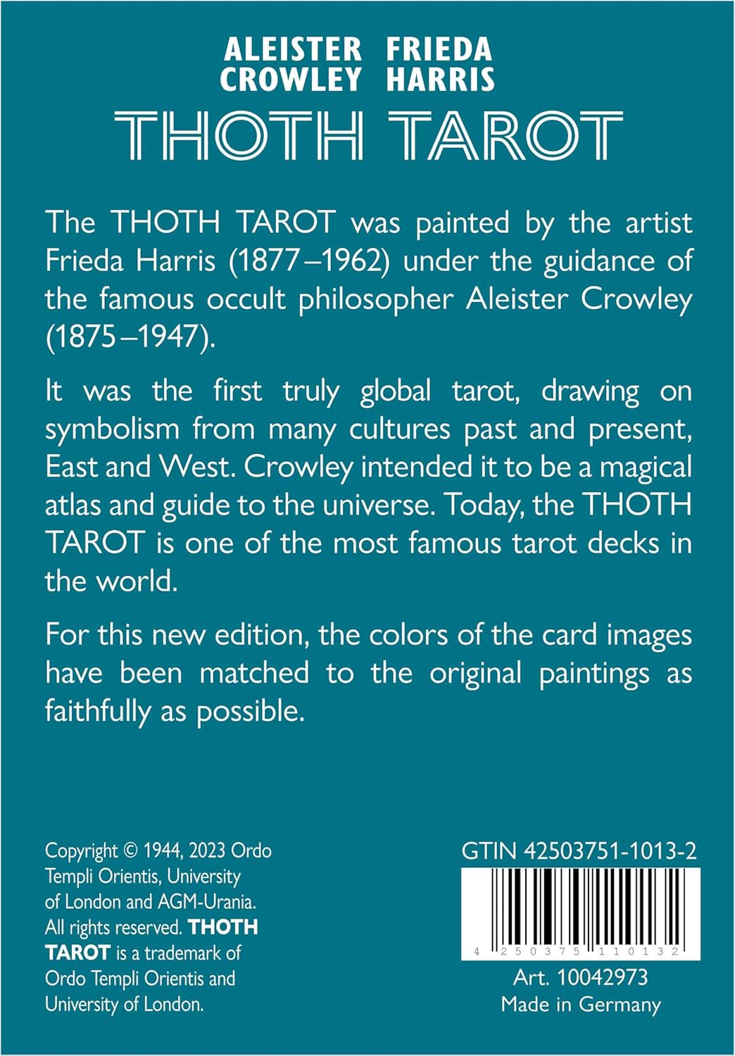 Aleister Crowley Thoth Tarot - Olleke Wizarding Shop Amsterdam