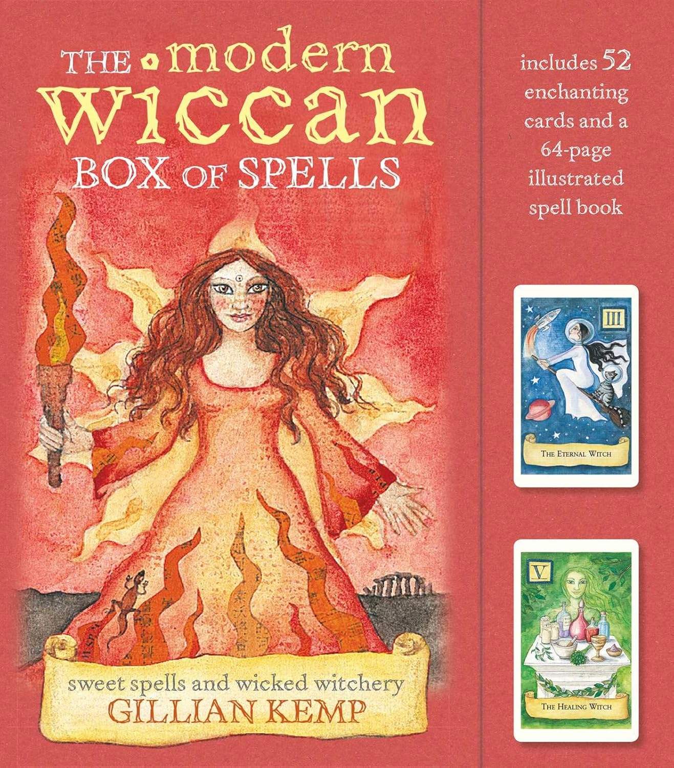 The Modern Wiccan Box of Spells: Includes 52 enchanting cards and a 64-page illustrated spell book - Olleke Wizarding Shop Amsterdam