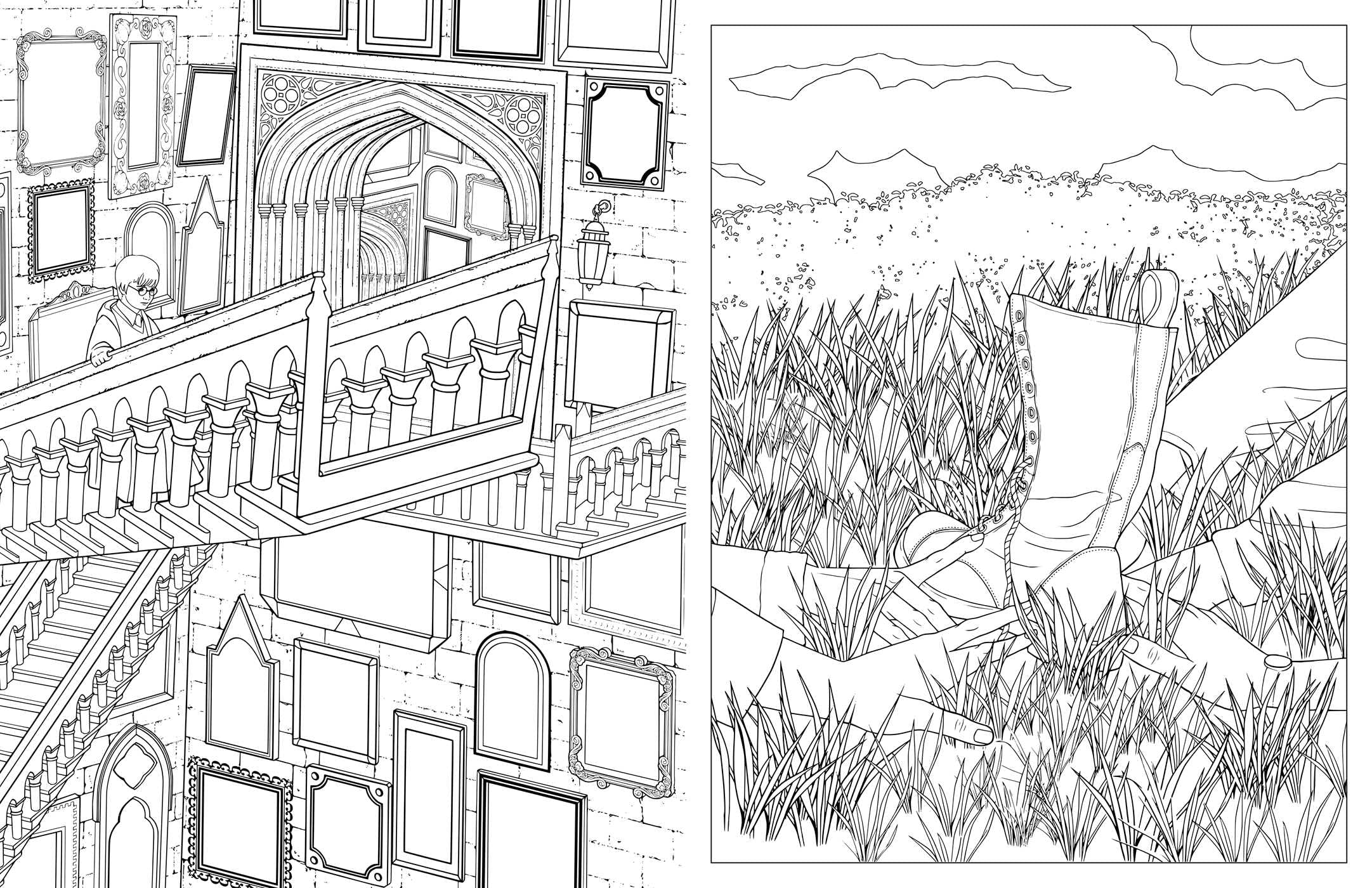 Harry Potter: Travels Through the Wizarding World: An Official Coloring Book - Olleke Wizarding Shop Amsterdam