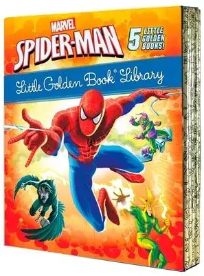 Spider-Man Little Golden Book Library (Marvel): Spider-Man!; Trapped by the Green Goblin; The Big Freeze!; High Voltage!; Night of the Vulture! - Olleke Wizarding Shop Amsterdam