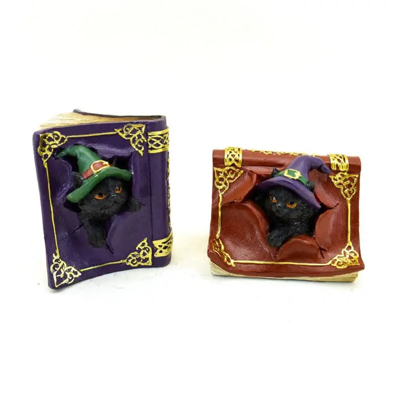 Witches Black Cat Mischievous Spell Book - Olleke Wizarding Shop Amsterdam