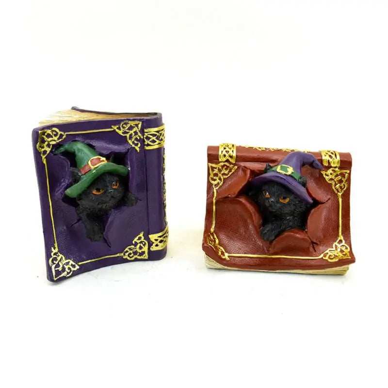 Witches Black Cat Mischievous Spell Book - Olleke Wizarding Shop Amsterdam