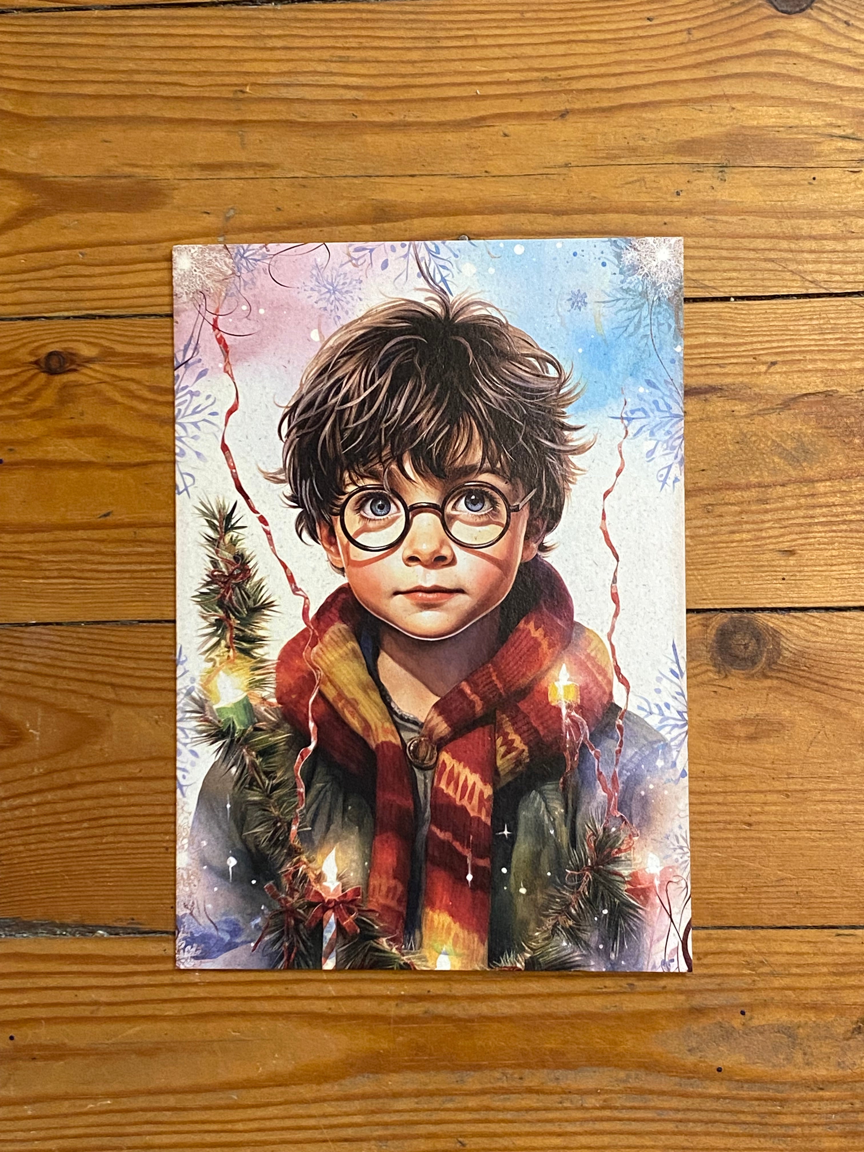 Harry Christmas Art Print - Olleke Wizarding Shop Amsterdam