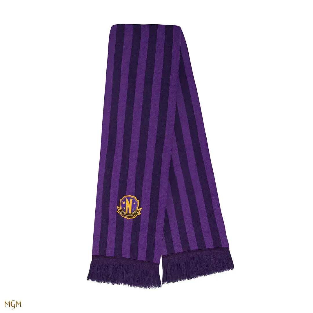 Wednesday Scarf Nevermore Academy purple - Olleke Wizarding Shop Amsterdam