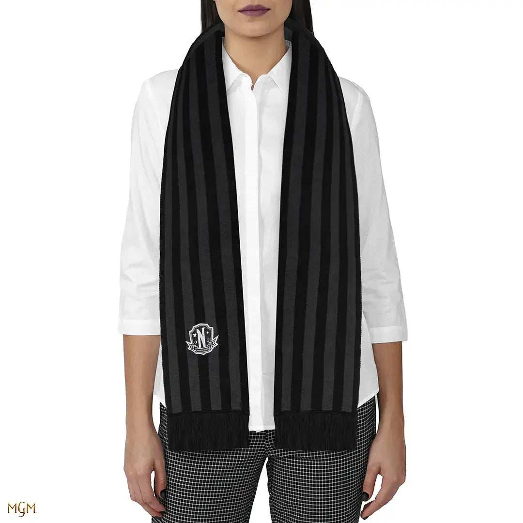 Wednesday Scarf Nevermore Academy black - Olleke Wizarding Shop Amsterdam