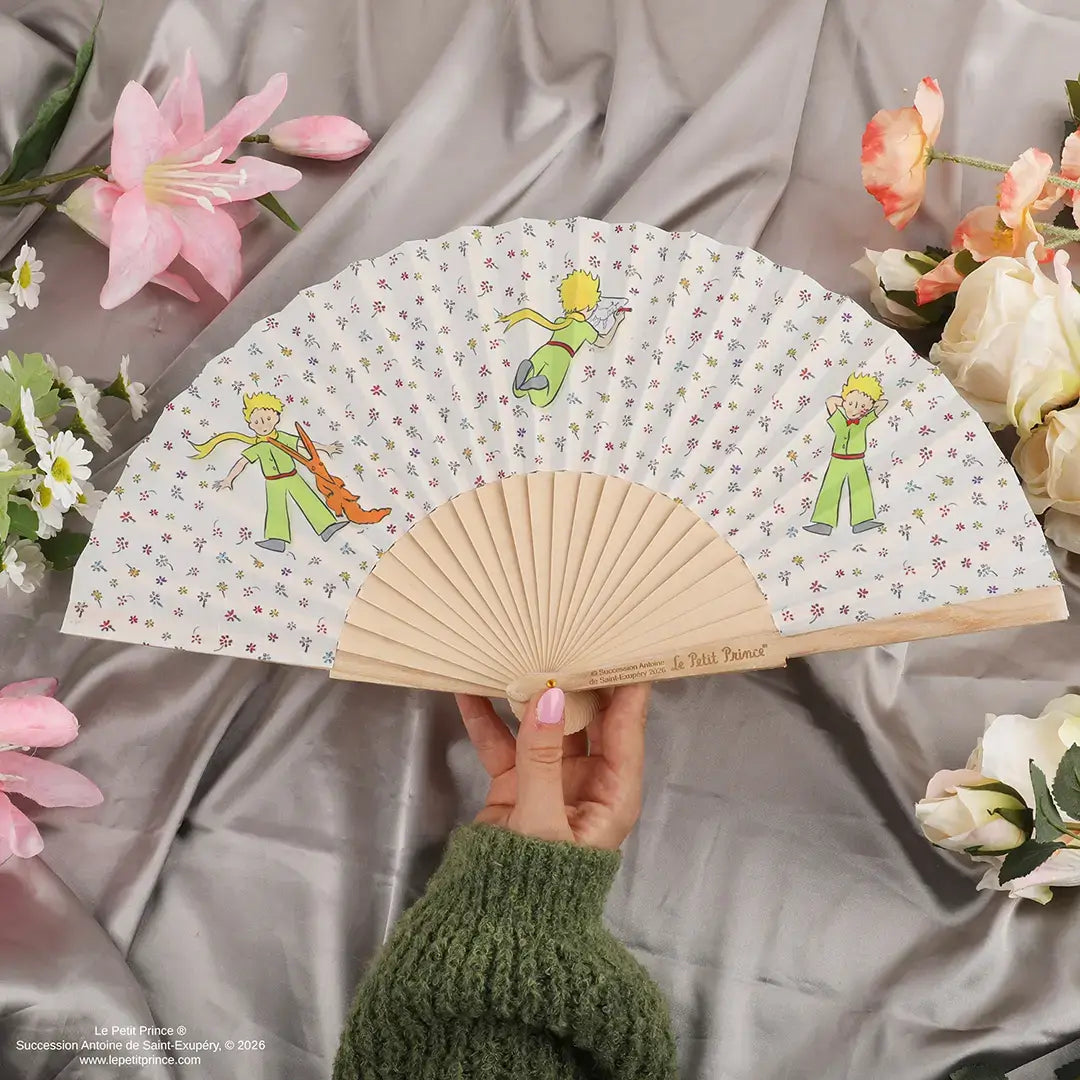 Le Petit Prince Foldable Fan - Wildflower Garden, Olleke Wizarding Shop Amsterdam