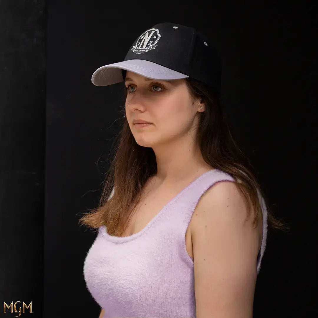Wednesday Baseball Cap Nevermore Academy grey - Olleke Wizarding Shop Amsterdam